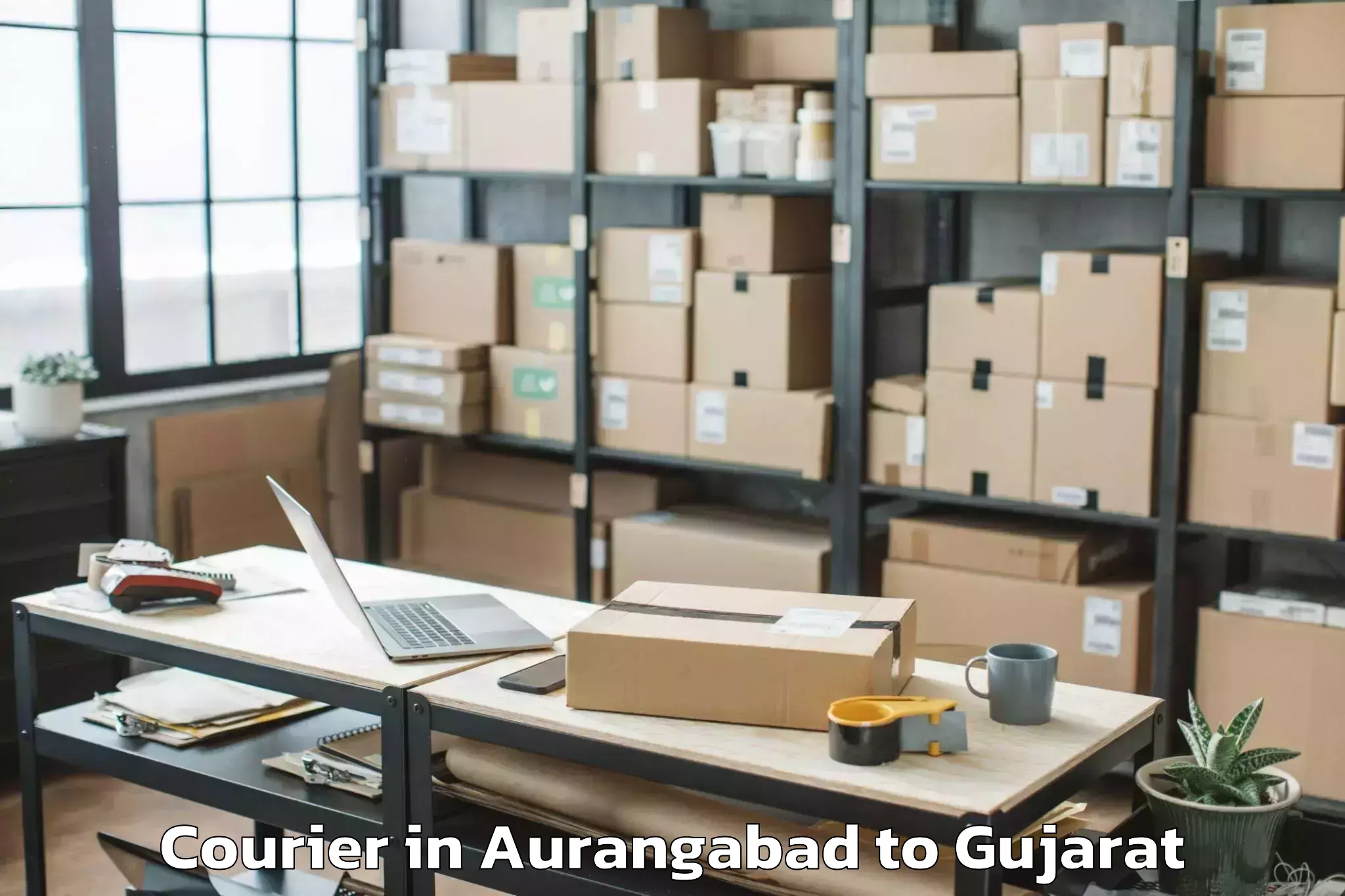 Book Your Aurangabad to Malpur Courier Today